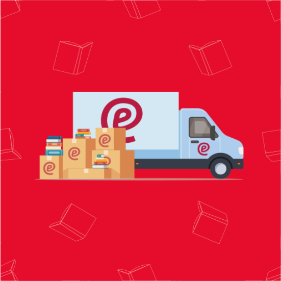 Flyttebil med eReolens logo