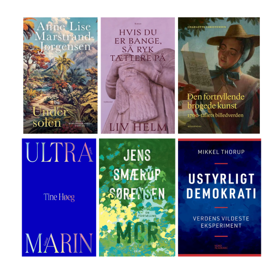 Bogforsider af godt anmeldte bøger