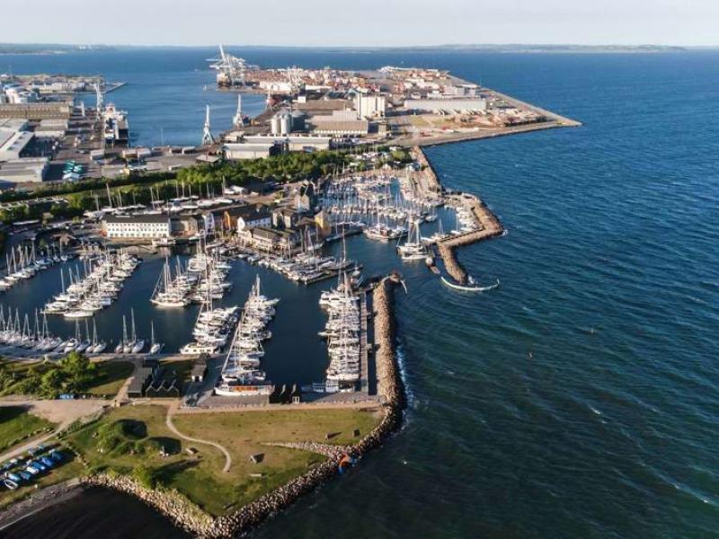 Luftfoto af Tangkrogen i Aarhus