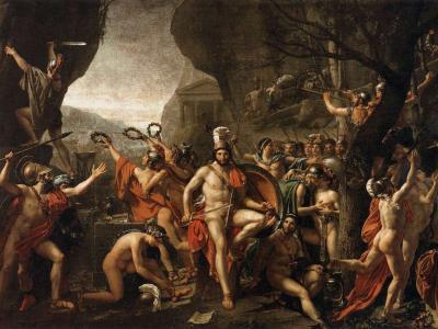 Jacques-Louis Davids maleri Leonidas at Thermopylae  - og nok ikke mit yndlings David maleri, men sådan er der jo så meget.
