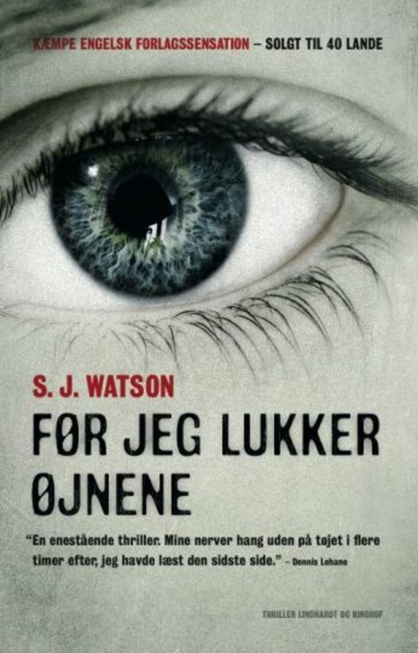 S. J. Watson: Før jeg lukker øjnene