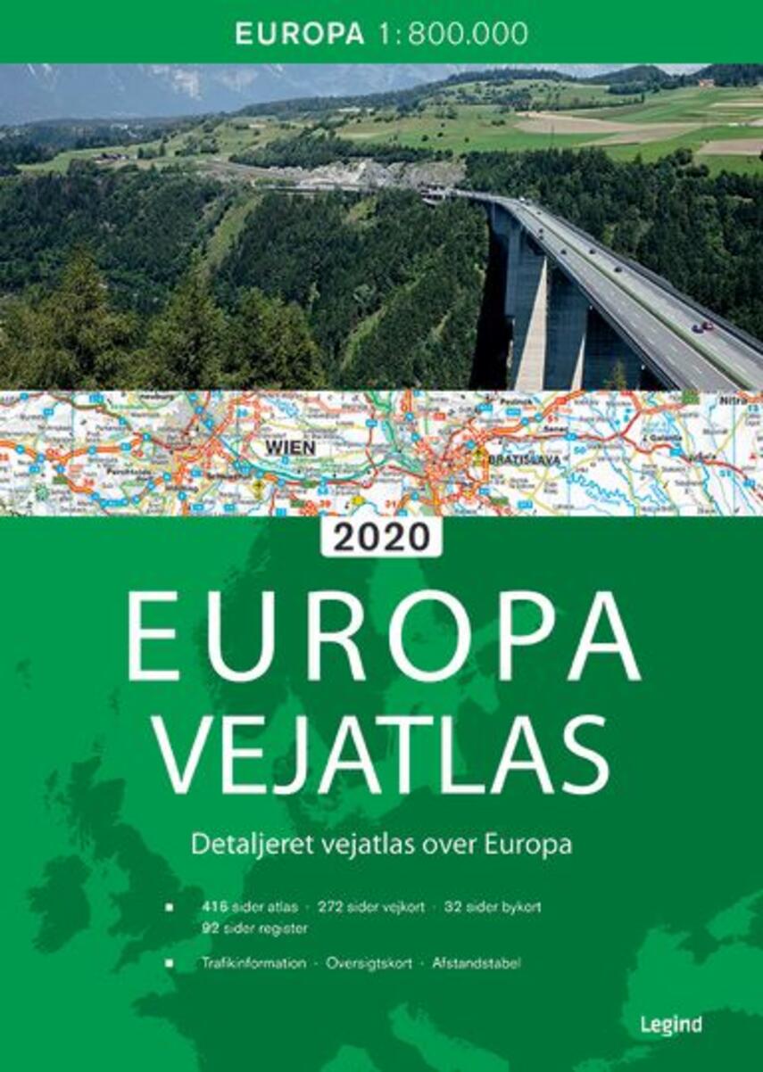 : Europa vejatlas 2020 : detaljeret vejatlas over Europa