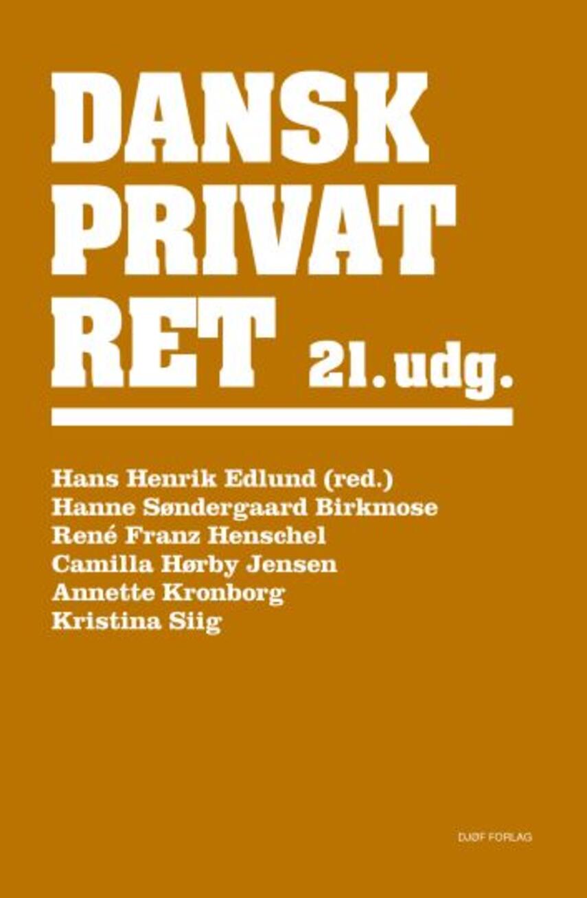 Hans Henrik Edlund: Dansk privatret